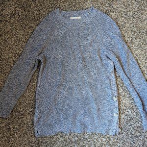 LOFT Women's Sweater - Side Buttons - Size Medium